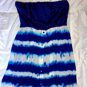 As U wish strapless summer mini dress